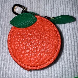 Cute trendy Orange fruit coin purse AirTag keychain new